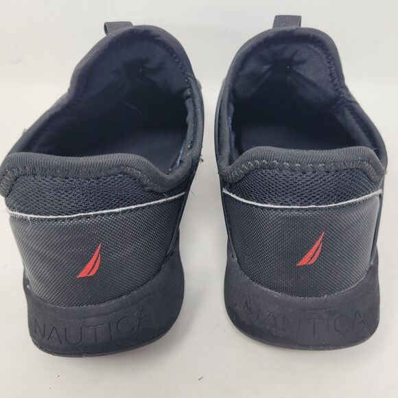 Nautica Little Boys Girls UnisexOutline Saga Sneakers Black- Red Athletic Size 3 - Picture 3 of 7